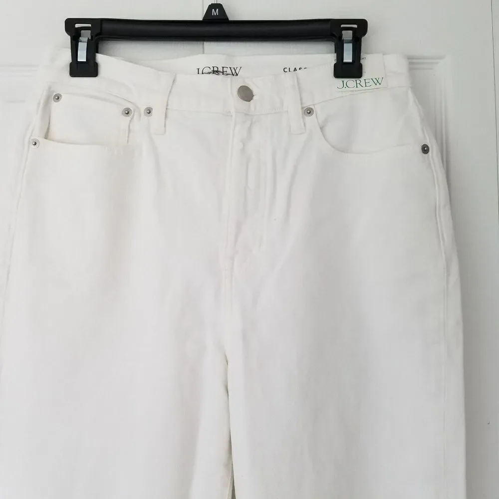 FLAW - J. Crew Classic Straight Jeans Size‎ 27 White NWD $148 BX975